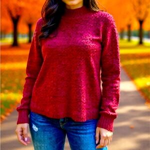 Style & Co Women's Textured Red Sweater
